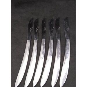 Set of 6 Dixon Vintage MCM Dinner Butter Knife Knives made in Japan 8"